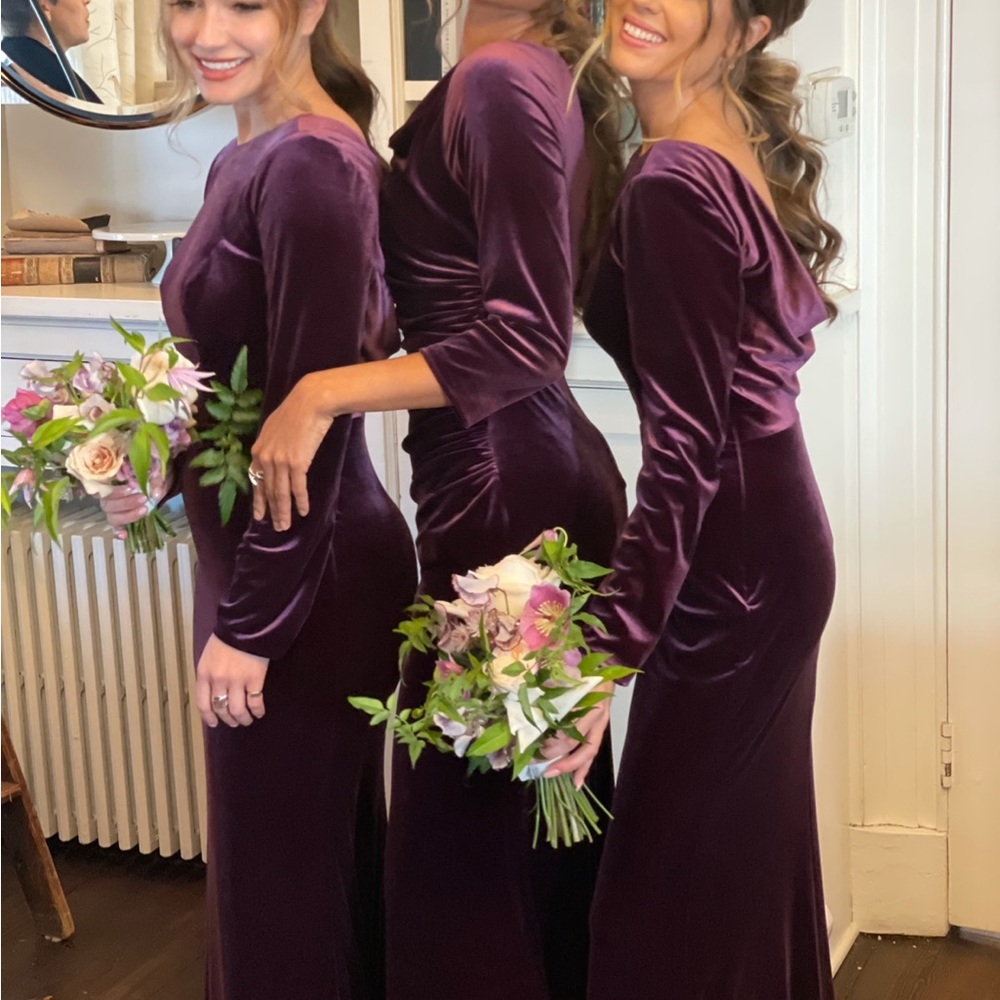 Revelry Purple Gemma Velvet Gown